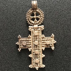 Coptic Cross Ethiopian Silver Pendant